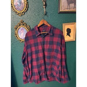 J.Crew Men’s Red And Blue Plaid Flannel Sz XL Cotton